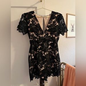 Black lace romper size small